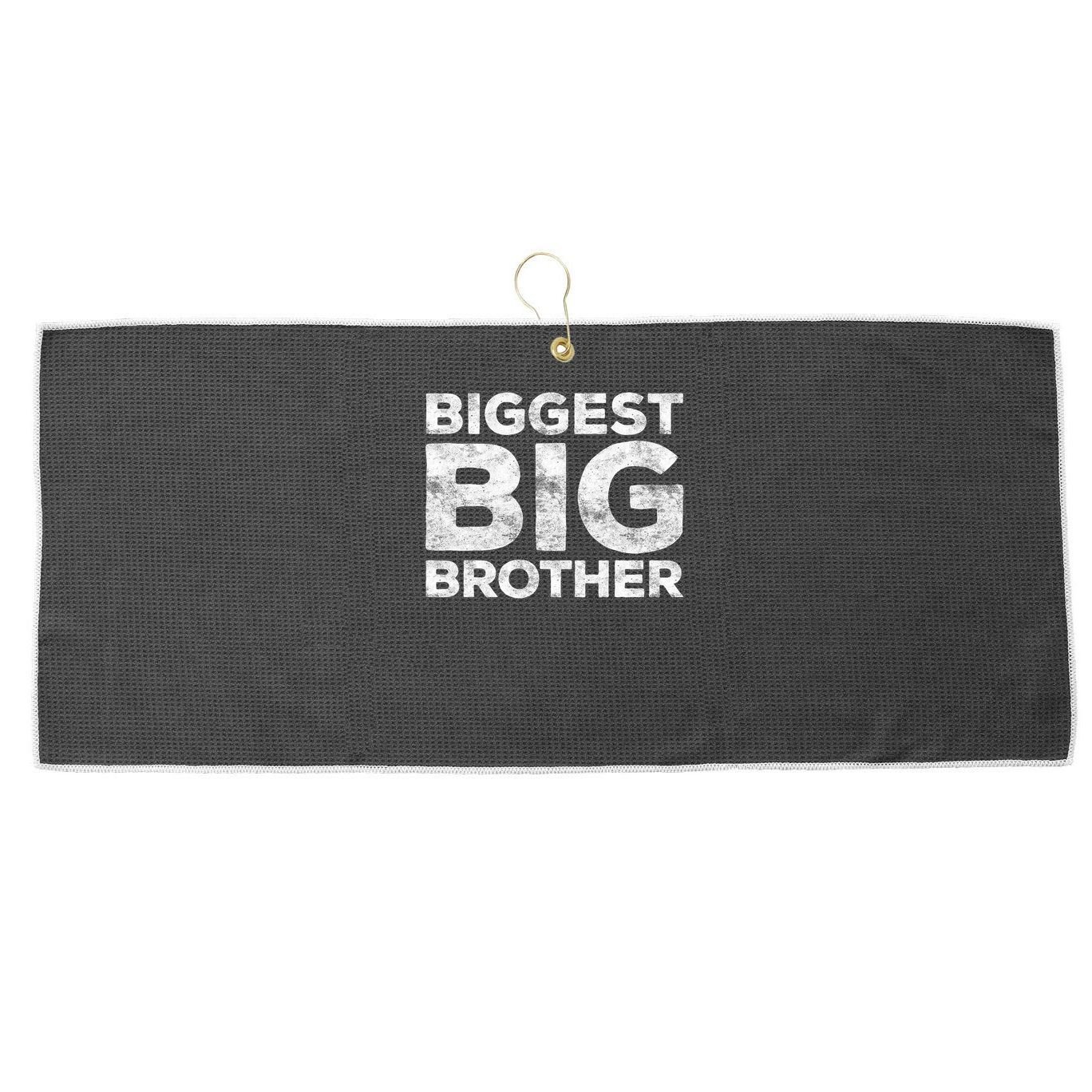 Biggest Big Brother Brother To Be Large Microfiber Waffle Golf Towel
