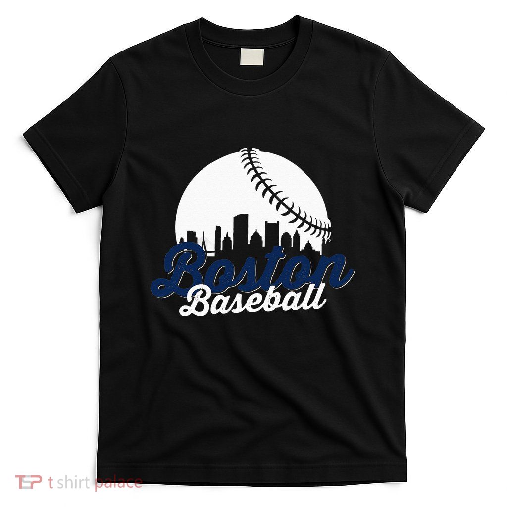 Boston Baseball Ball City Massachusetts Retro Vintage T-Shirt