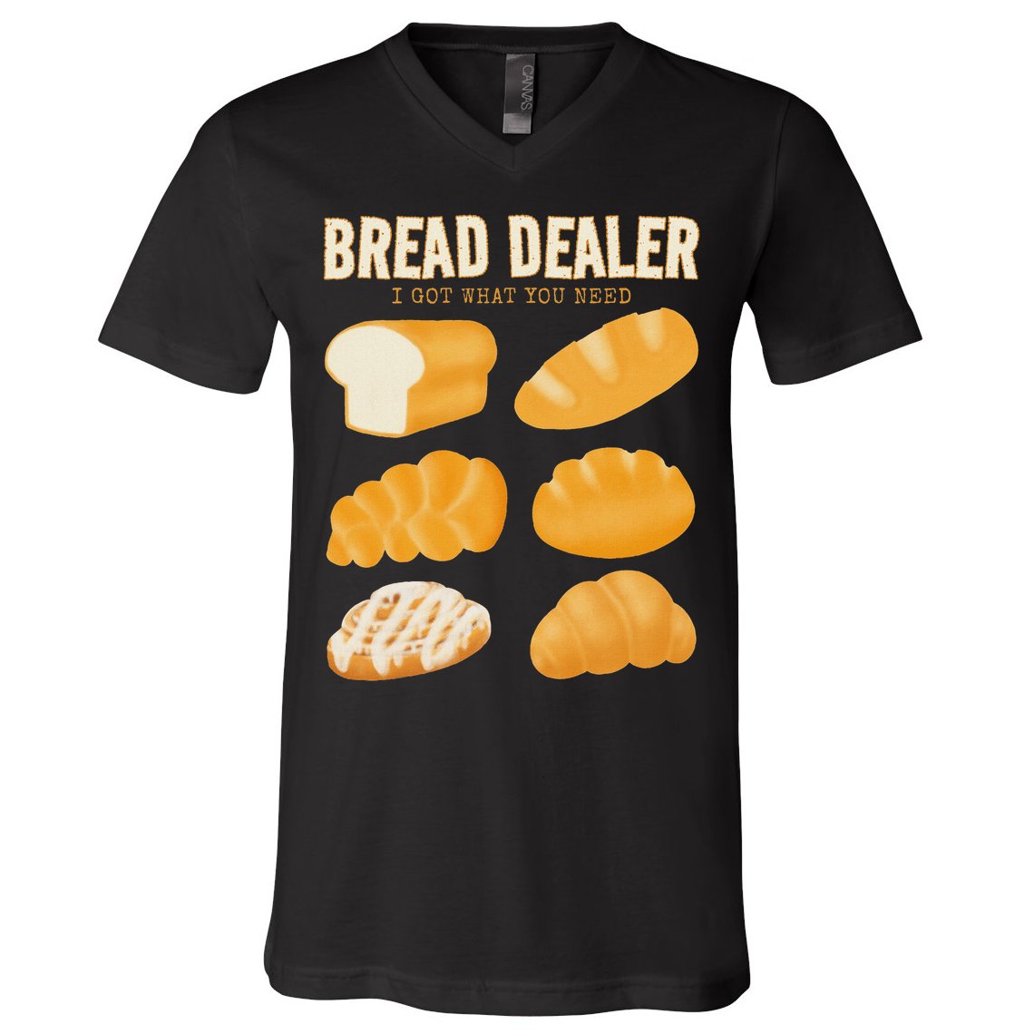 Bread Baker Bread Dealer Making Dough Baking V-Neck T-Shirt
