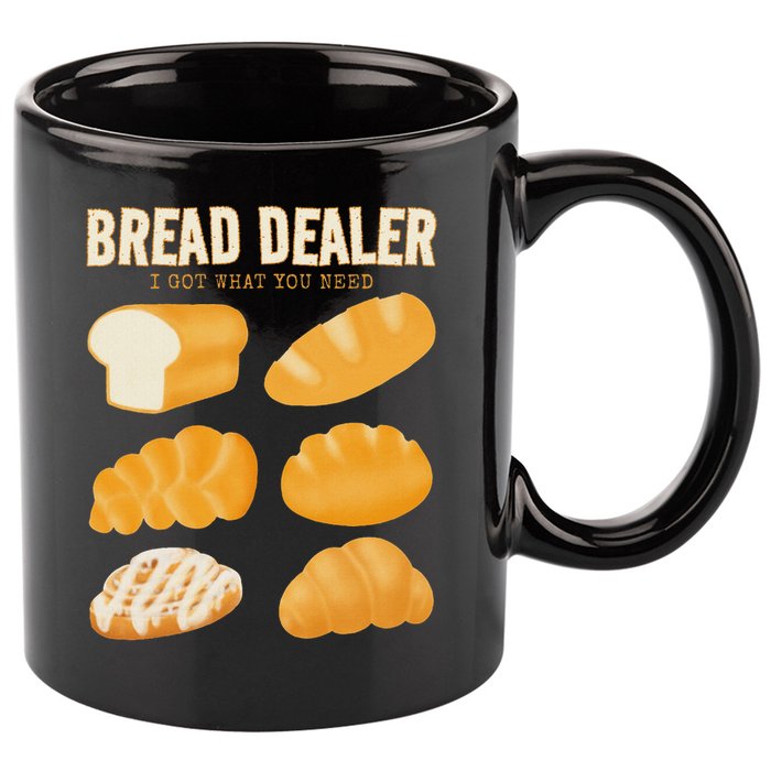 Bread Baker Bread Dealer Making Dough Baking 11oz C Handle Ceramic Mug