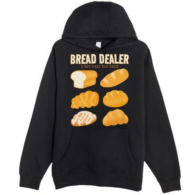 Bread Baker Bread Dealer Making Dough Baking Premium Pullover Hoodie
