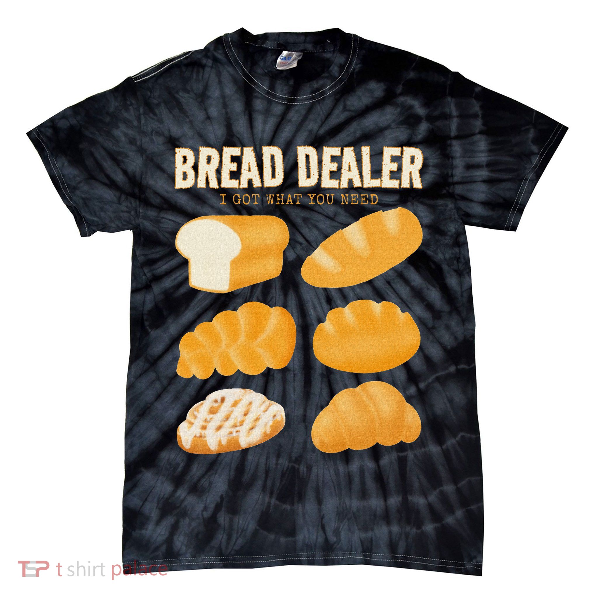 Bread Baker Bread Dealer Making Dough Baking Tie-Dye T-Shirt