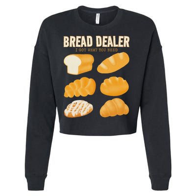 Bread Baker Bread Dealer Making Dough Baking Cropped Pullover Crew