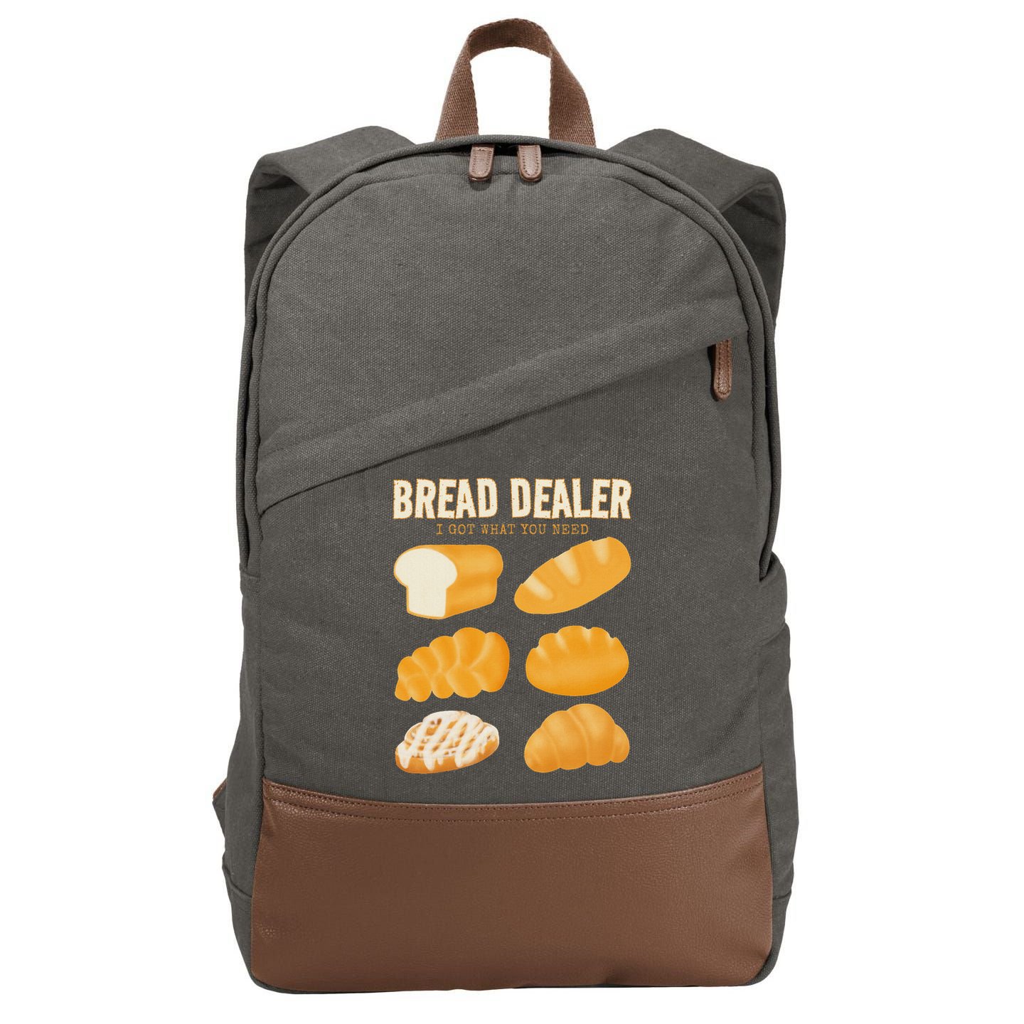 Bread Baker Bread Dealer Making Dough Baking Cotton Canvas Backpack