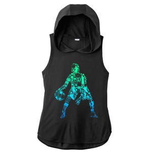 Basketball Boy Ladies PosiCharge Tri-Blend Wicking Draft Hoodie Tank