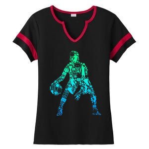 Basketball Boy Ladies Halftime Notch Neck Tee