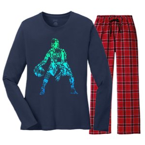 Basketball Boy Women's Long Sleeve Flannel Pajama Set 