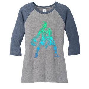 Basketball Boy Women's Tri-Blend 3/4-Sleeve Raglan Shirt