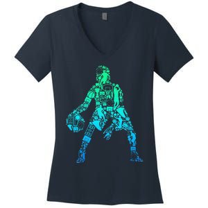 Basketball Boy Women's V-Neck T-Shirt