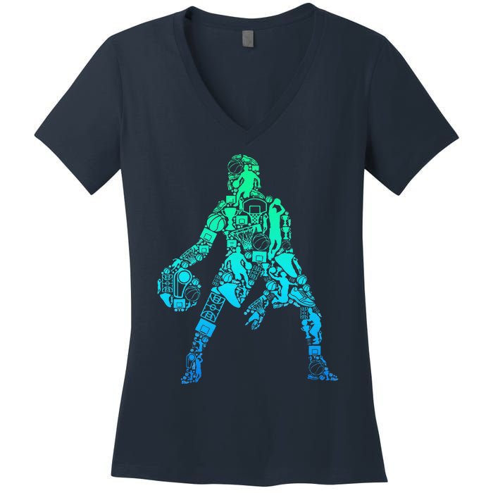 Basketball Boy Women's V-Neck T-Shirt