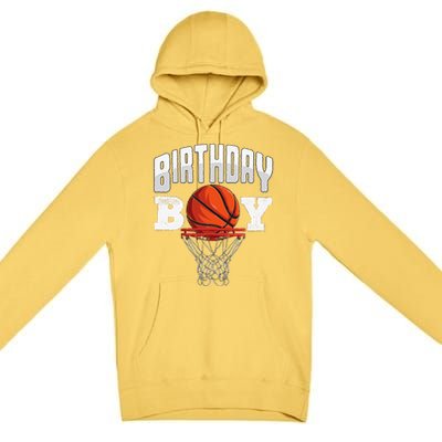 Basketball Birthday Boy Player Basketball Player Birthday Premium Pullover Hoodie