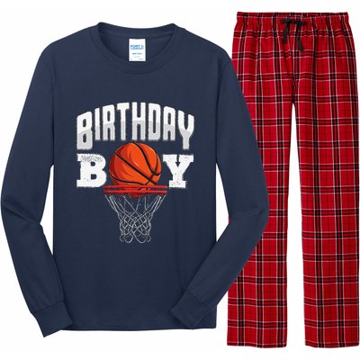 Basketball Birthday Boy Player Basketball Player Birthday Long Sleeve Pajama Set