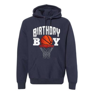 Basketball Birthday Boy Player Basketball Player Birthday Premium Hoodie