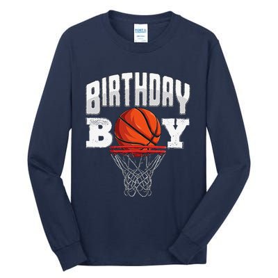 Basketball Birthday Boy Player Basketball Player Birthday Tall Long Sleeve T-Shirt