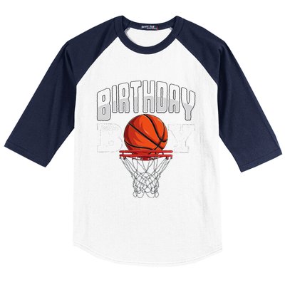 Basketball Birthday Boy Player Basketball Player Birthday Baseball Sleeve Shirt