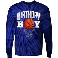 Basketball Birthday Boy Player Basketball Player Birthday Tie-Dye Long Sleeve Shirt