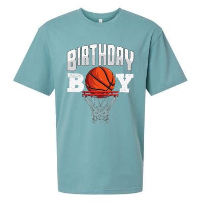 Basketball Birthday Boy Player Basketball Player Birthday Sueded Cloud Jersey T-Shirt