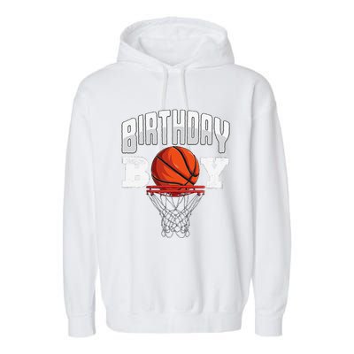 Basketball Birthday Boy Player Basketball Player Birthday Garment-Dyed Fleece Hoodie