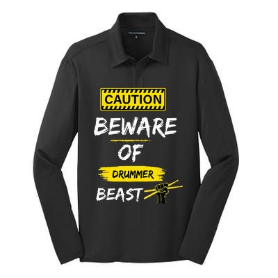 Beware Beast  Silk Touch Performance Long Sleeve Polo