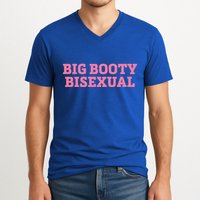 Big Booty Bisexual Lgbt Pride Month V-Neck T-Shirt
