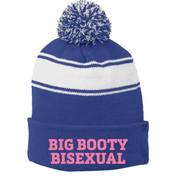 Big Booty Bisexual Lgbt Pride Month Stripe Pom Pom Beanie