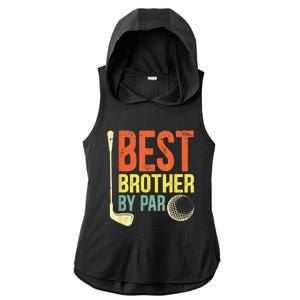 Best Brother By Par Father's Day Golf Gifts Grandpa Ladies PosiCharge Tri-Blend Wicking Draft Hoodie Tank