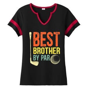 Best Brother By Par Father's Day Golf Gifts Grandpa Ladies Halftime Notch Neck Tee