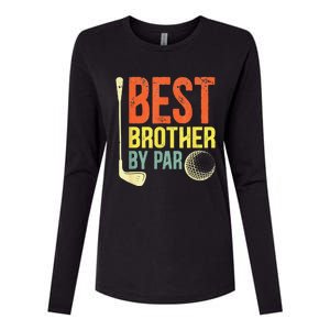 Best Brother By Par Father's Day Golf Gifts Grandpa Womens Cotton Relaxed Long Sleeve T-Shirt