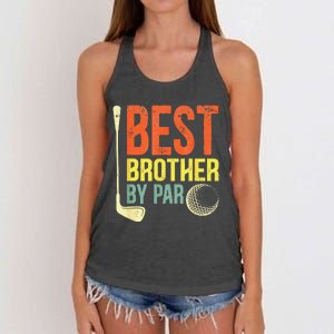 Best Brother By Par Father's Day Golf Gifts Grandpa Women's Knotted Racerback Tank