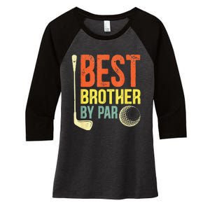 Best Brother By Par Father's Day Golf Gifts Grandpa Women's Tri-Blend 3/4-Sleeve Raglan Shirt