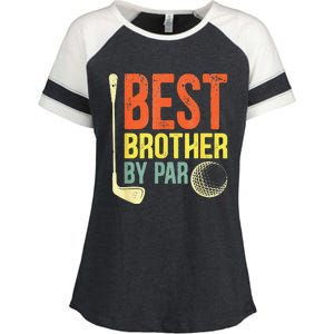 Best Brother By Par Father's Day Golf Gifts Grandpa Enza Ladies Jersey Colorblock Tee