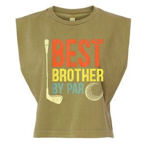 Best Brother By Par Father's Day Golf Gifts Grandpa Garment-Dyed Women's Muscle Tee