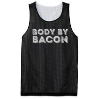 Body By Bacon Funny Bacon Lover & Foodie Mesh Reversible Basketball Jersey Tank