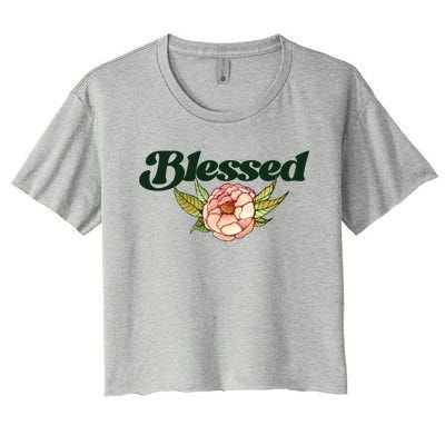 Blessed Beautiful Blessings Artwork Gift Women's Crop Top Tee