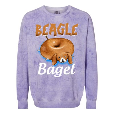 Beagle Bagel Beagle Dog Bagel Bread Cute Animal Lover Gift Colorblast Crewneck Sweatshirt