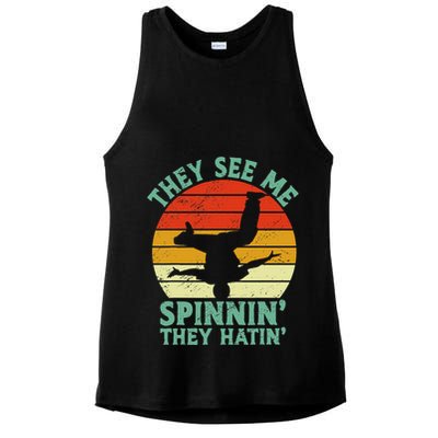 Breakdancing Bboying Bboy Funny Breakdancer Ladies PosiCharge Tri-Blend Wicking Tank