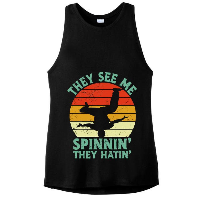 Breakdancing Bboying Bboy Funny Breakdancer Ladies PosiCharge Tri-Blend Wicking Tank