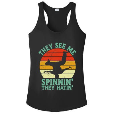 Breakdancing Bboying Bboy Funny Breakdancer Ladies PosiCharge Competitor Racerback Tank