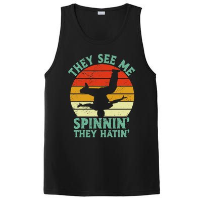 Breakdancing Bboying Bboy Funny Breakdancer PosiCharge Competitor Tank