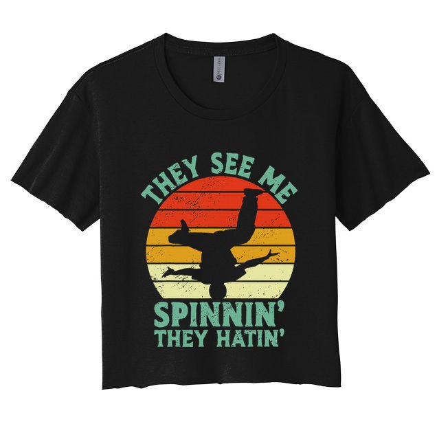 Breakdancing Bboying Bboy Funny Breakdancer Crop Top