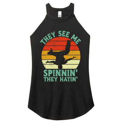 Breakdancing Bboying Bboy Funny Breakdancer Women's Perfect Tri Rocker Tank