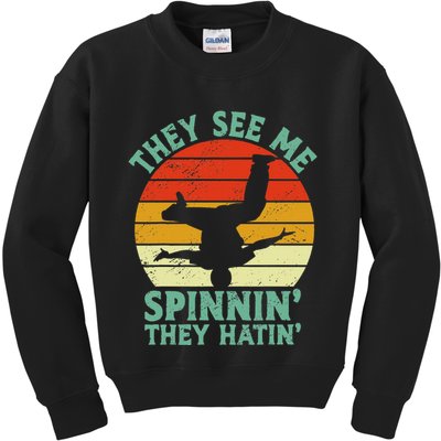 Breakdancing Bboying Bboy Funny Breakdancer Kids Sweatshirt