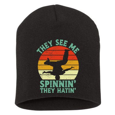 Breakdancing Bboying Bboy Funny Breakdancer Short Acrylic Beanie