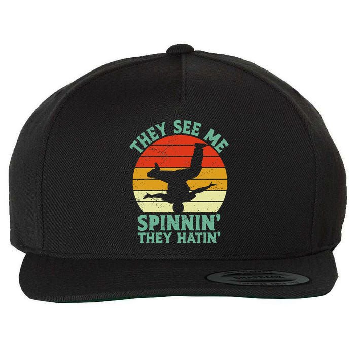 Breakdancing Bboying Bboy Funny Breakdancer Wool Snapback Cap