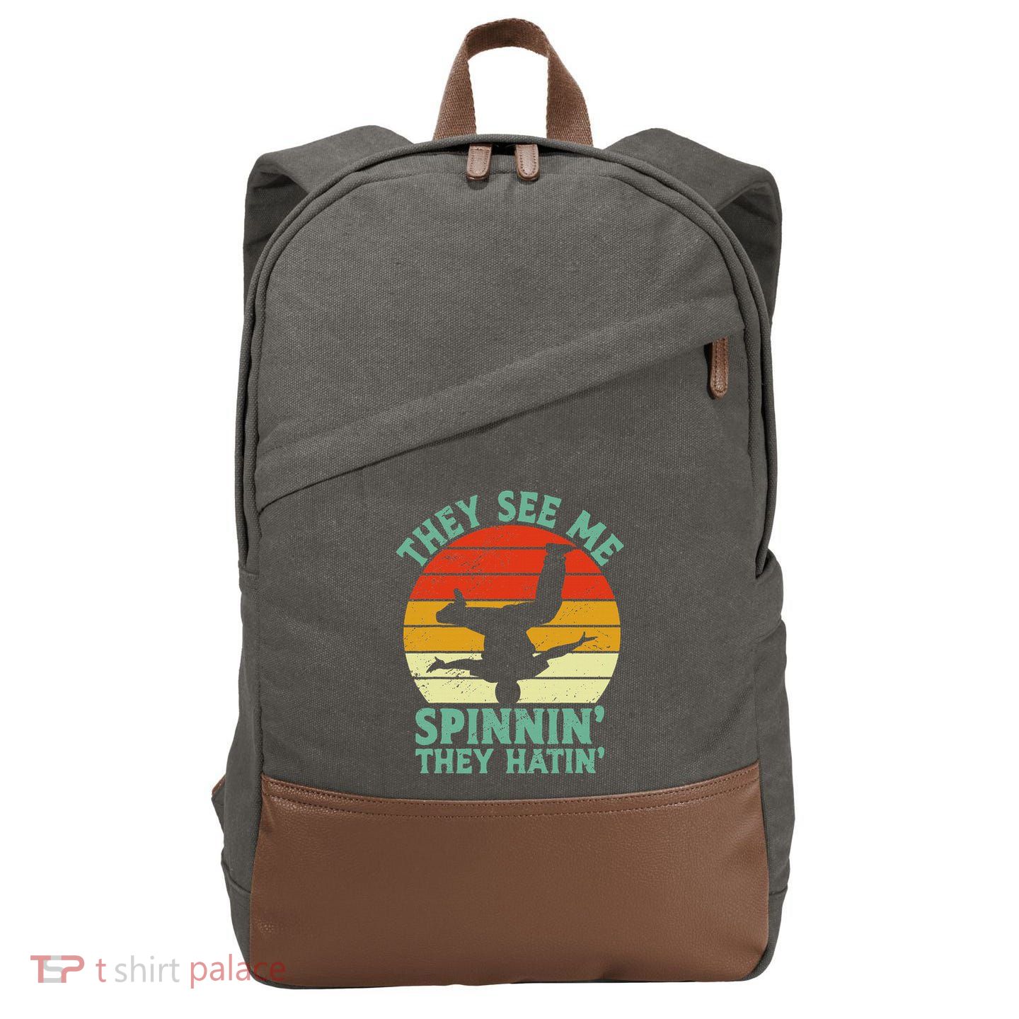 Breakdancing Bboying Bboy Funny Breakdancer Cotton Canvas Backpack