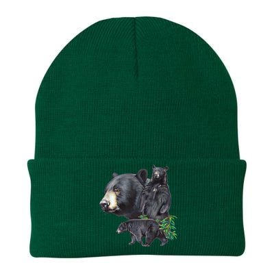 Black Bears Knit Cap Winter Beanie