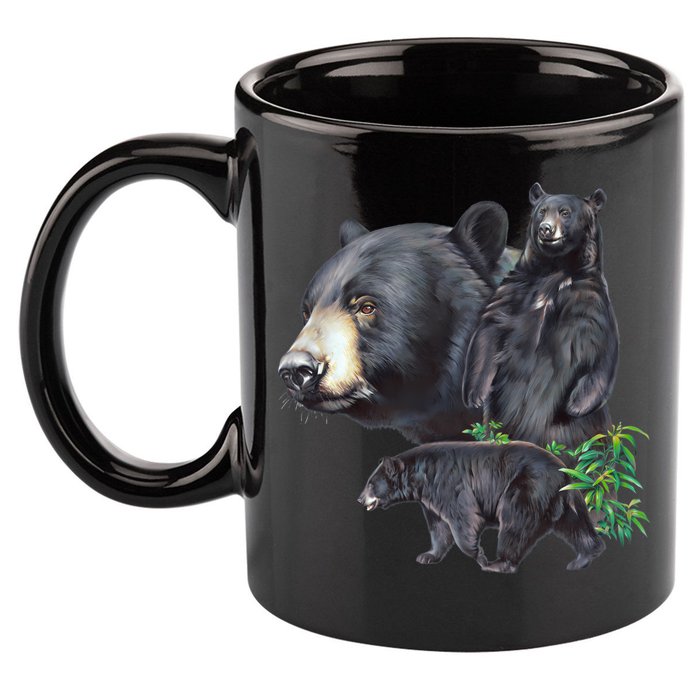 Black Bears 11oz C Handle Ceramic Mug