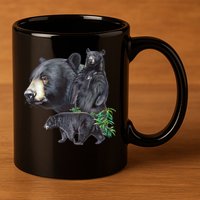 Black Bears 11oz C Handle Ceramic Mug