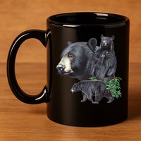 Black Bears 11oz C Handle Ceramic Mug
