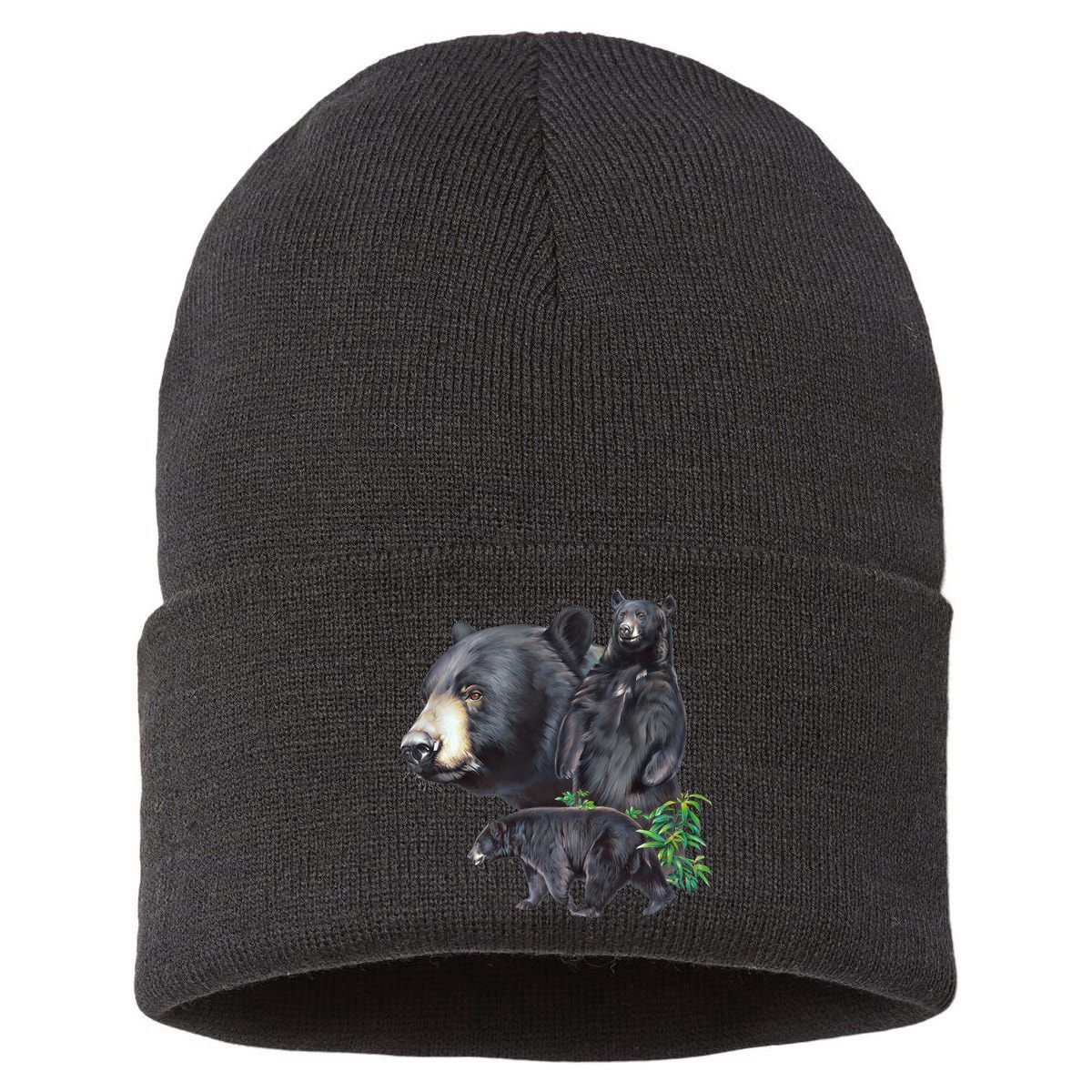 Black Bears Sustainable Knit Beanie